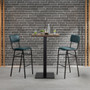 Tavo Stacking Bar Stool - Ribbed Upholstered Seat Pad