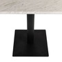 White Carrara Marble Complete Dining Table - Moderno Black Fluted Base