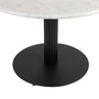 White Carrara Marble Complete Coffee Table - Moderno Black Fluted Base