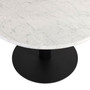 White Carrara Marble Complete Coffee Table - Moderno Black Fluted Base
