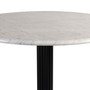 White Carrara Marble Complete Coffee Table - Moderno Black Fluted Base