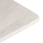 White Carrara Marble Complete Coffee Table - Moderno Black Fluted Base