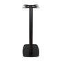 Moderno Base - Black Fluted Large Rect with Radius Edges - Poseur