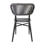 Billy Stacking Rope Side Chair - Dark Grey