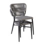 Billy Stacking Rope Side Chair - Dark Grey