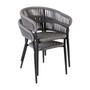 Billy Stacking Rope Armchair - Dark Grey
