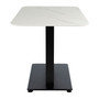 Extrema Premium Complete Dining Table - White Marble with Anzio Black Base