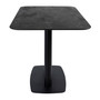 Extrema Premium Complete Dining Table - Black Moon with Moderno Black Base with Radius Edges