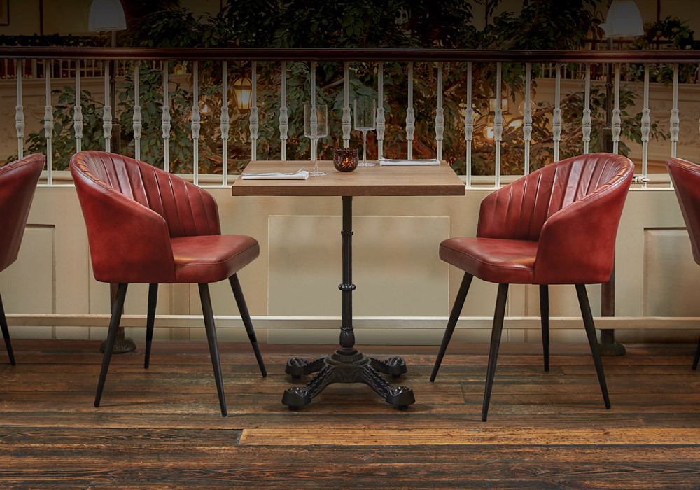 Brooklyn Commercial Leather Chairs and Stools