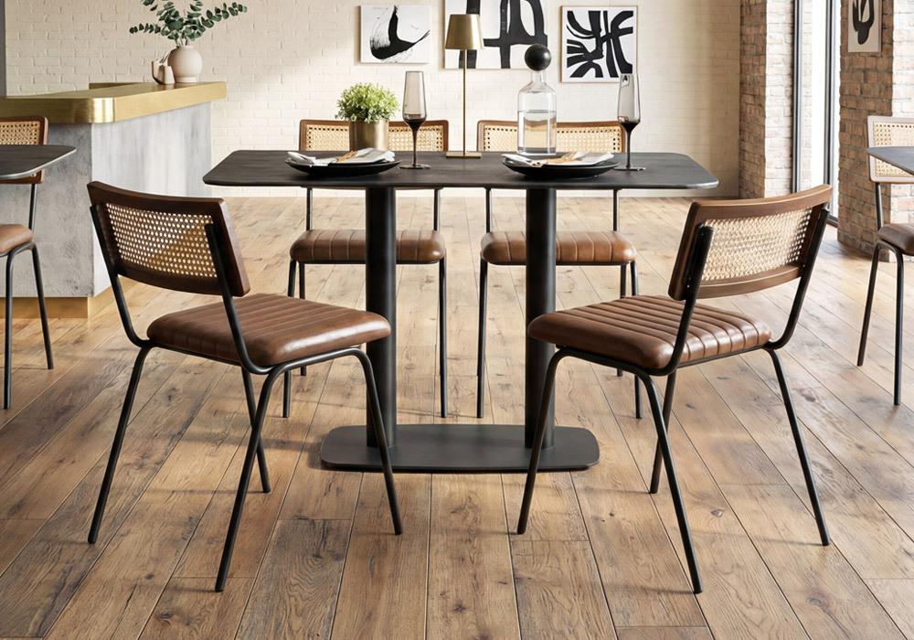 Savanna Commercial Leather and Rattan Seating