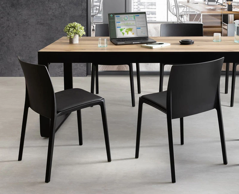 Senna Commercial Polypropylene Chair with Seat Pad