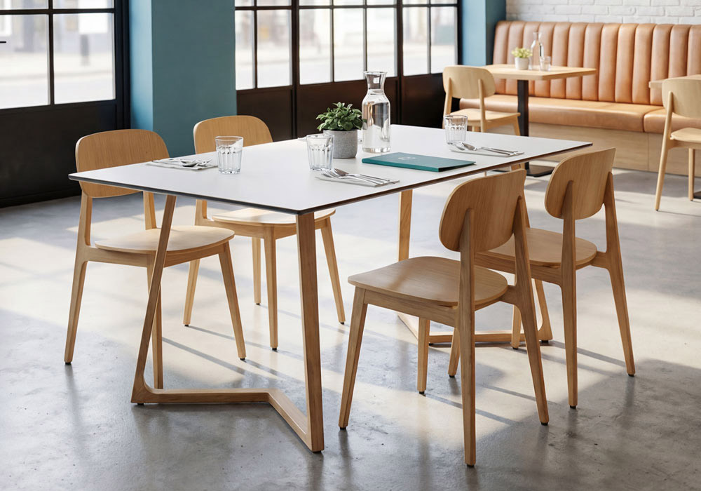 Marcelo Commercial Wooden Seating Collection