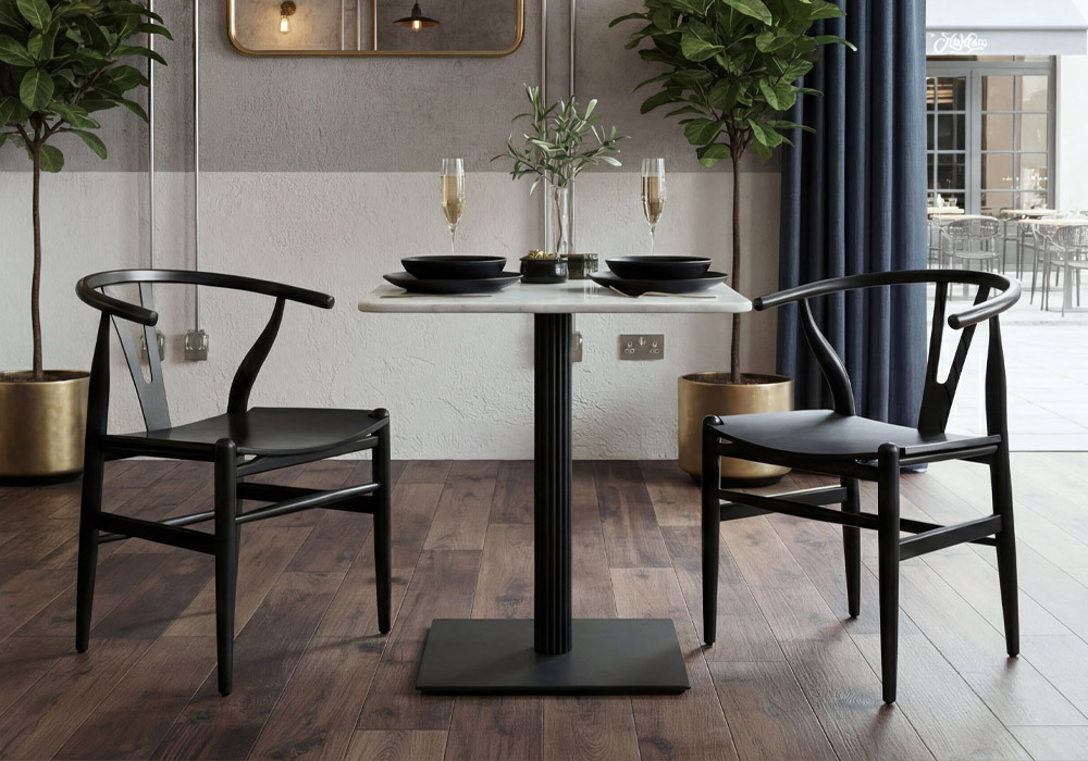 Commercial Wishbone Style Wooden Armchair