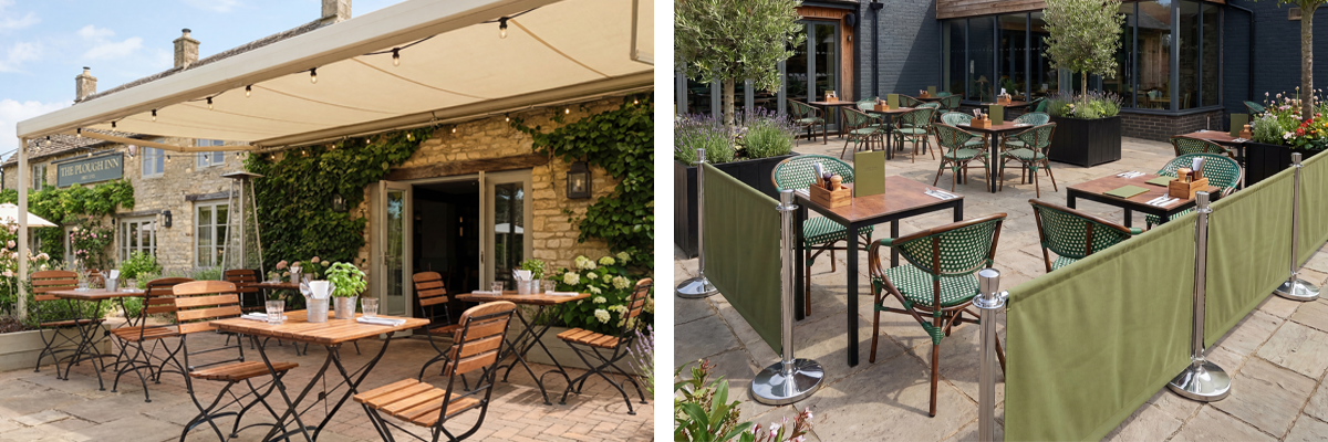 Commercial Jumbrellas, Awnings, & Cafe Barriers