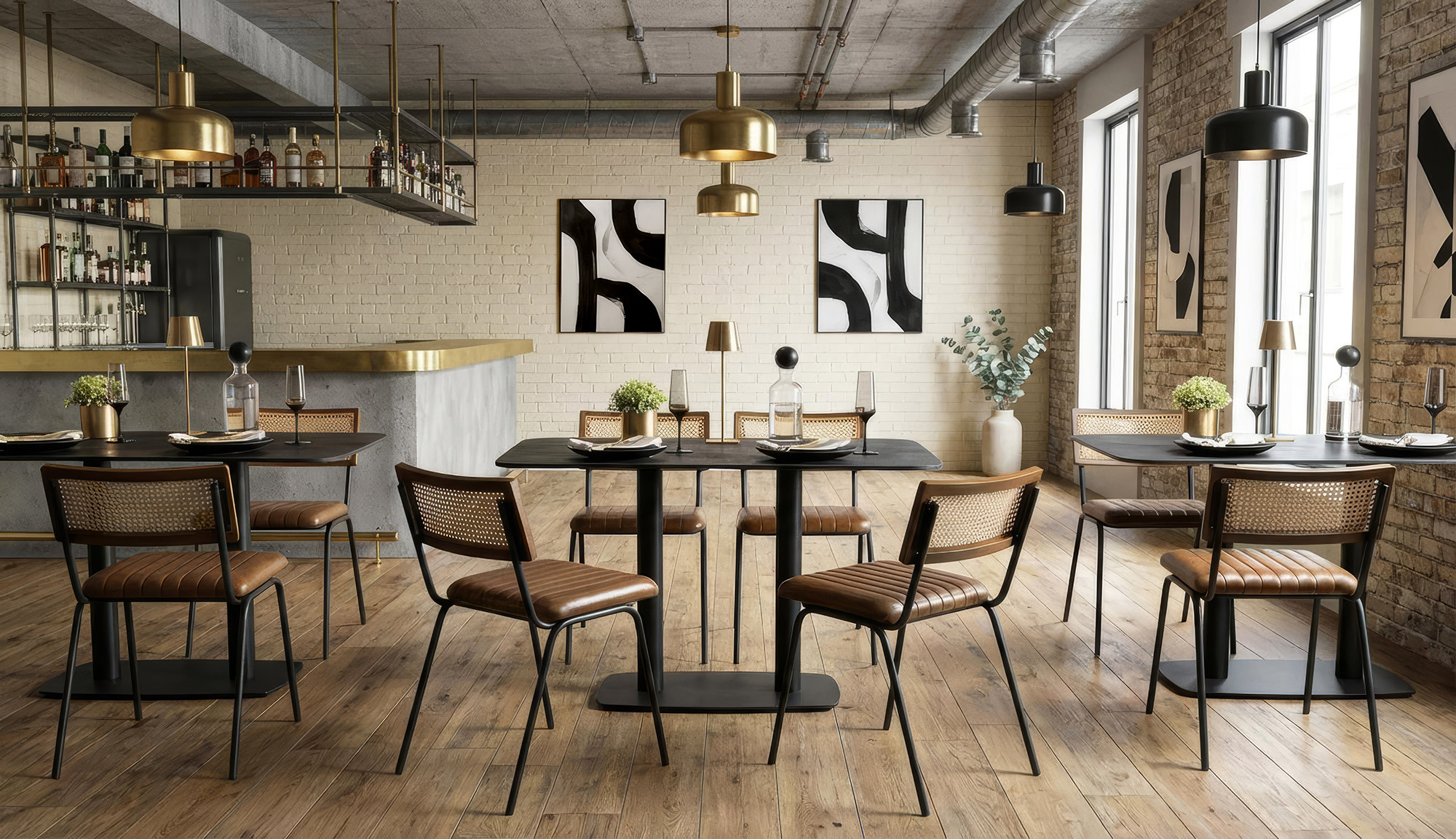 Moderno Commercial Table Bases