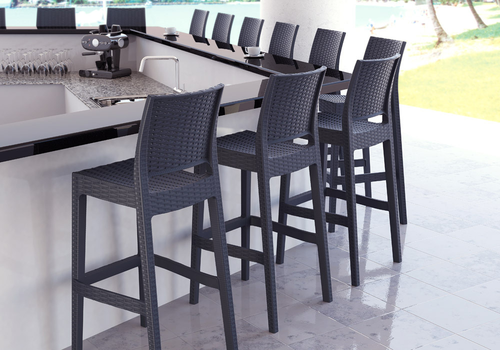 Siesta Exclusive Jamaica Plastic Rattan Bar Stool