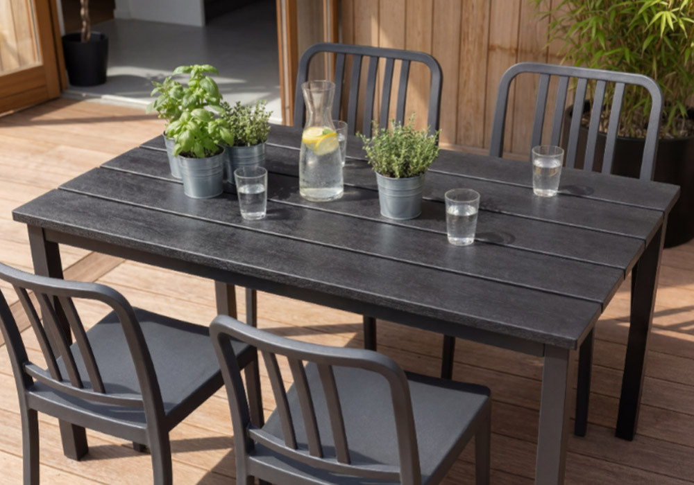 EKO Recycled Plastic Slatted Commercial Table Tops