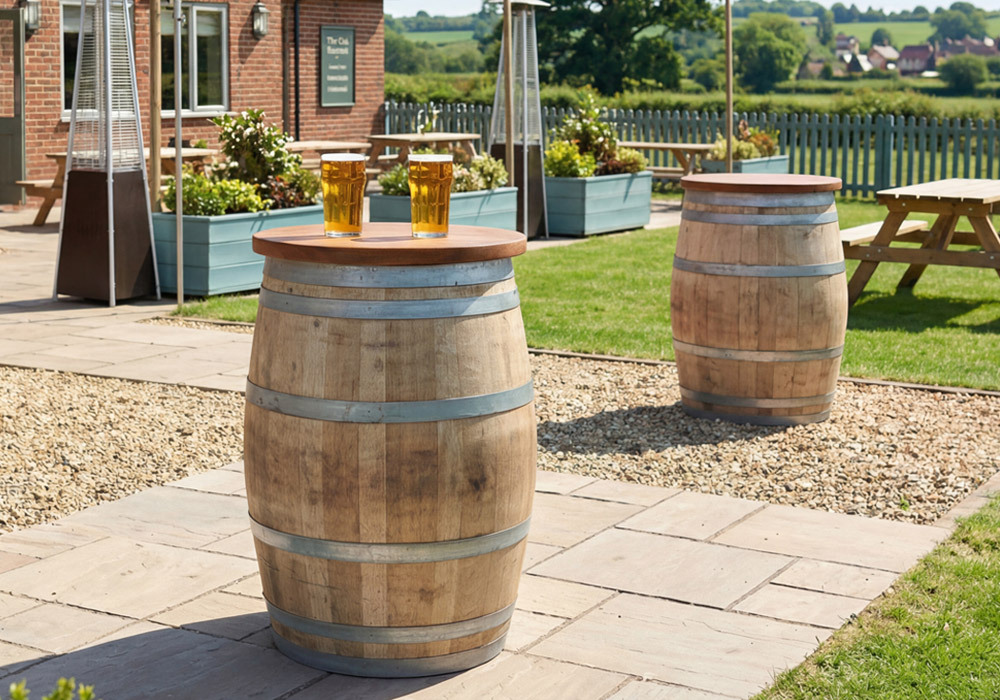 Commercial Munster Wooden Barrel Tables