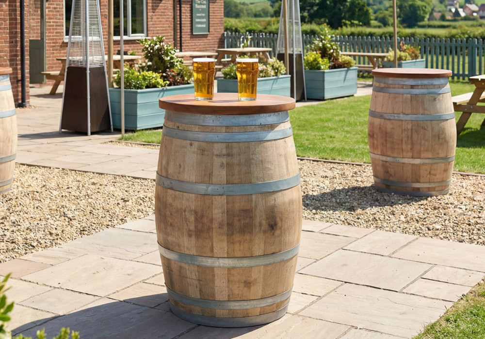 Munster Commercial Oak Recycled Barrel Tables 