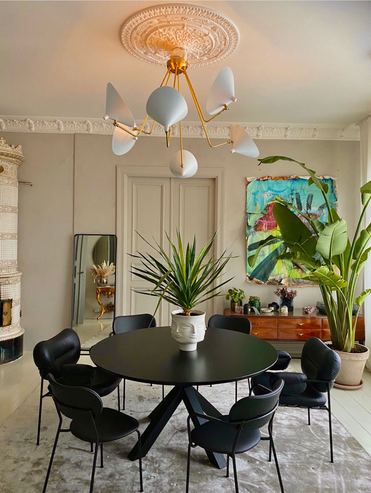 GC-016 DINO SIX SHADES CHANDELIER - GONG