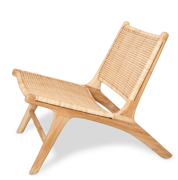 BORO CHAIR Natural Rattan & Unfinished Teak