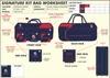 TC Signature Edition Wheelie Kit Bag - Navy Blue & Red