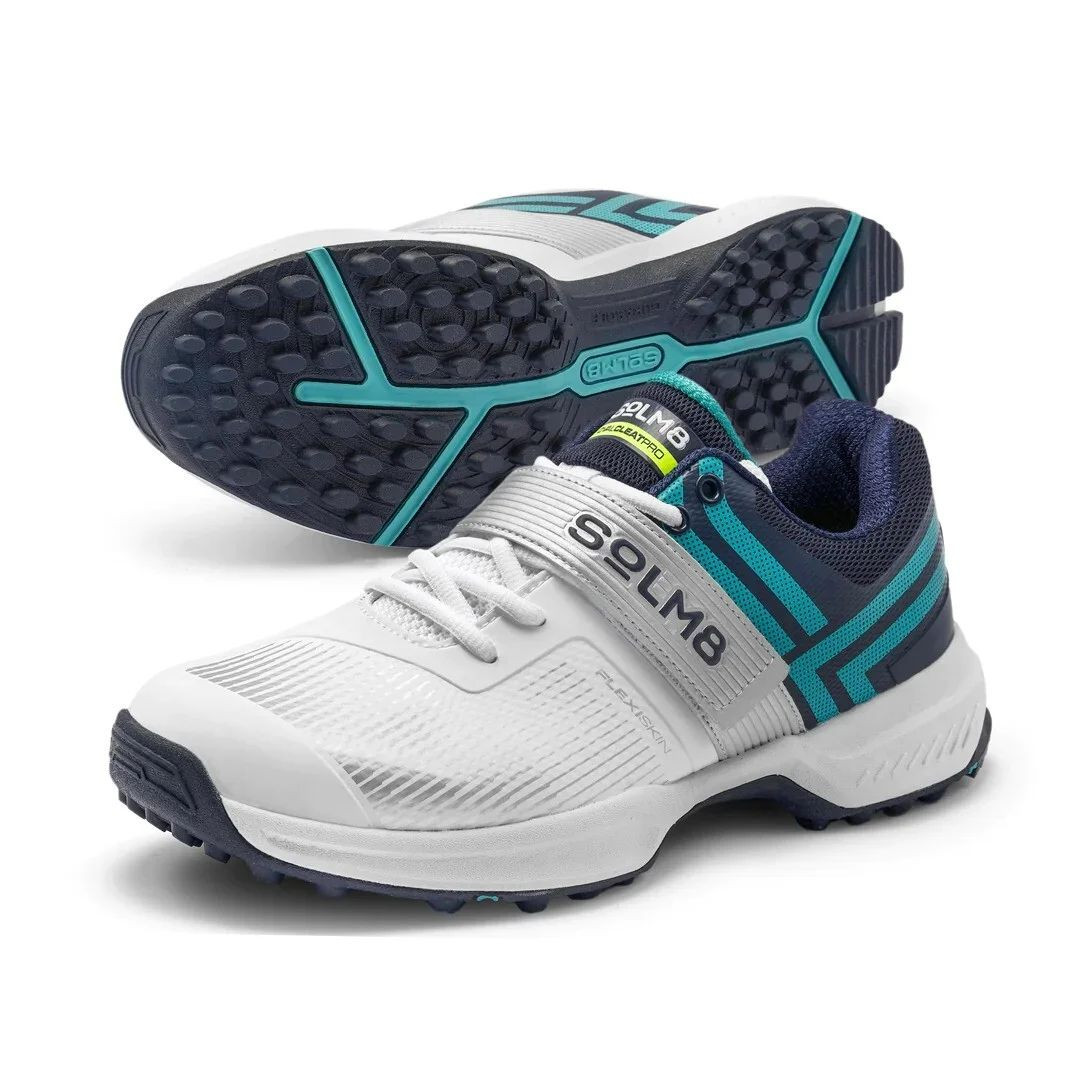 Solm8 S8 Navy Teal Cricket Shoes