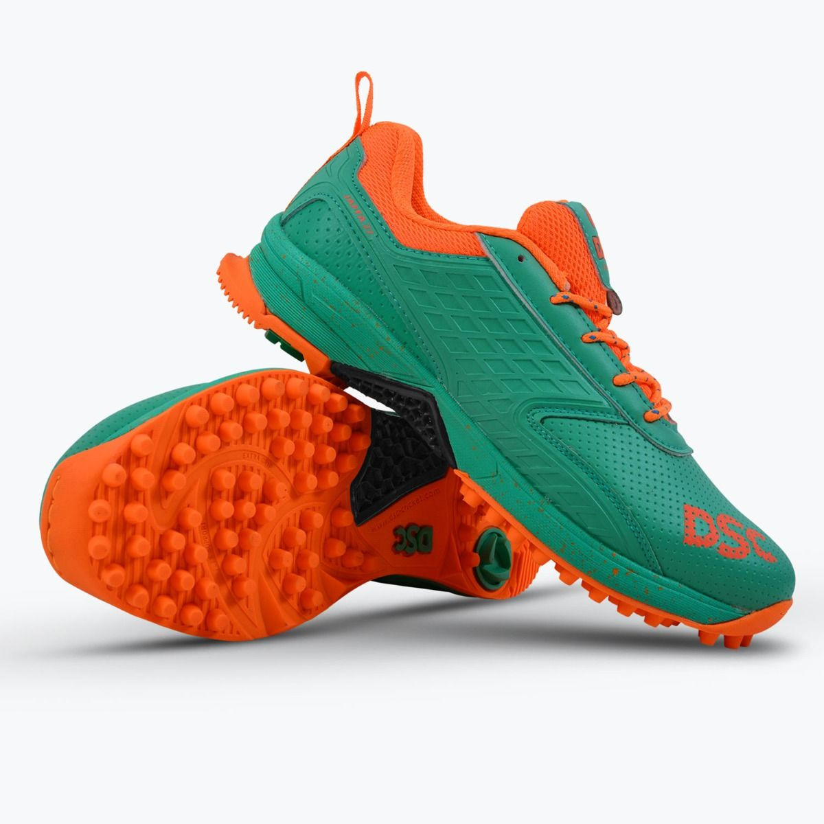 DSC Jaffa 22 Cricket Shoes - Teal/Orange