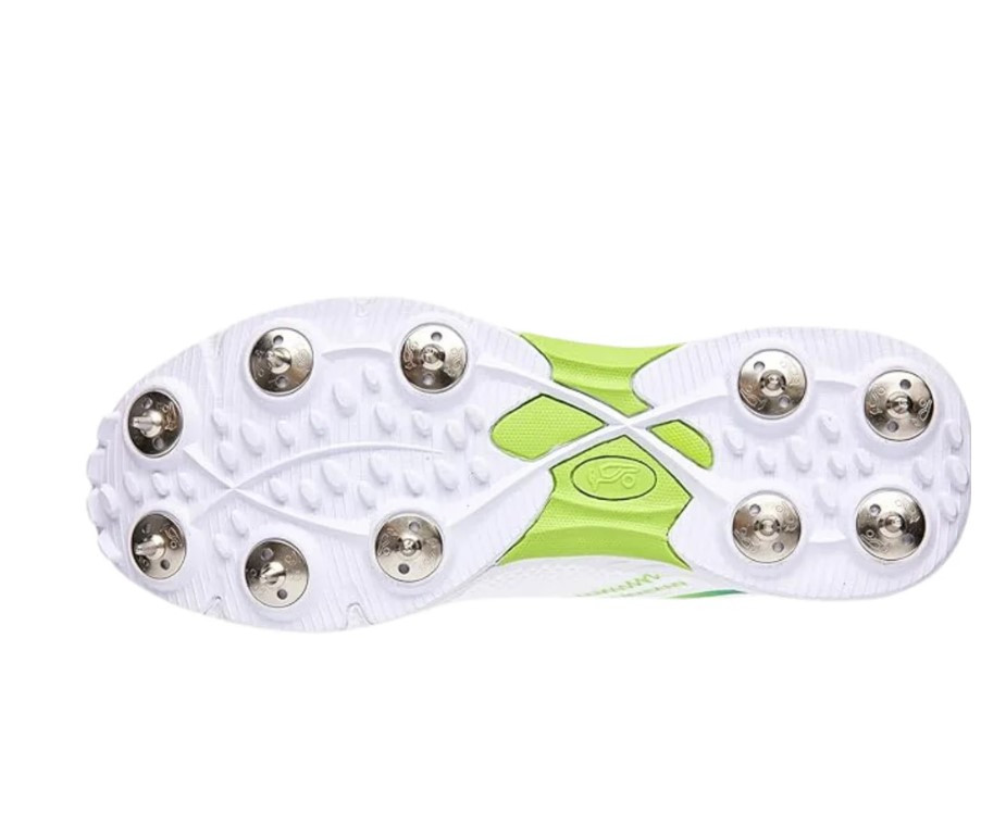 Kookaburra Pro 2.0 Spike Shoes - White/Lime