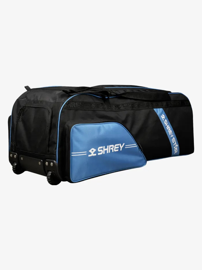 Shrey Star Wheelie 2.0 Kit Bag - Black/Blue