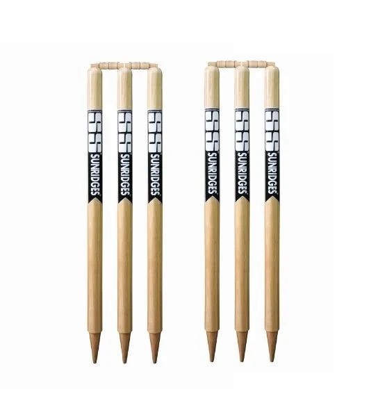 SS Wooden Stump Set – Grade 1 Professional Cricket Stumps