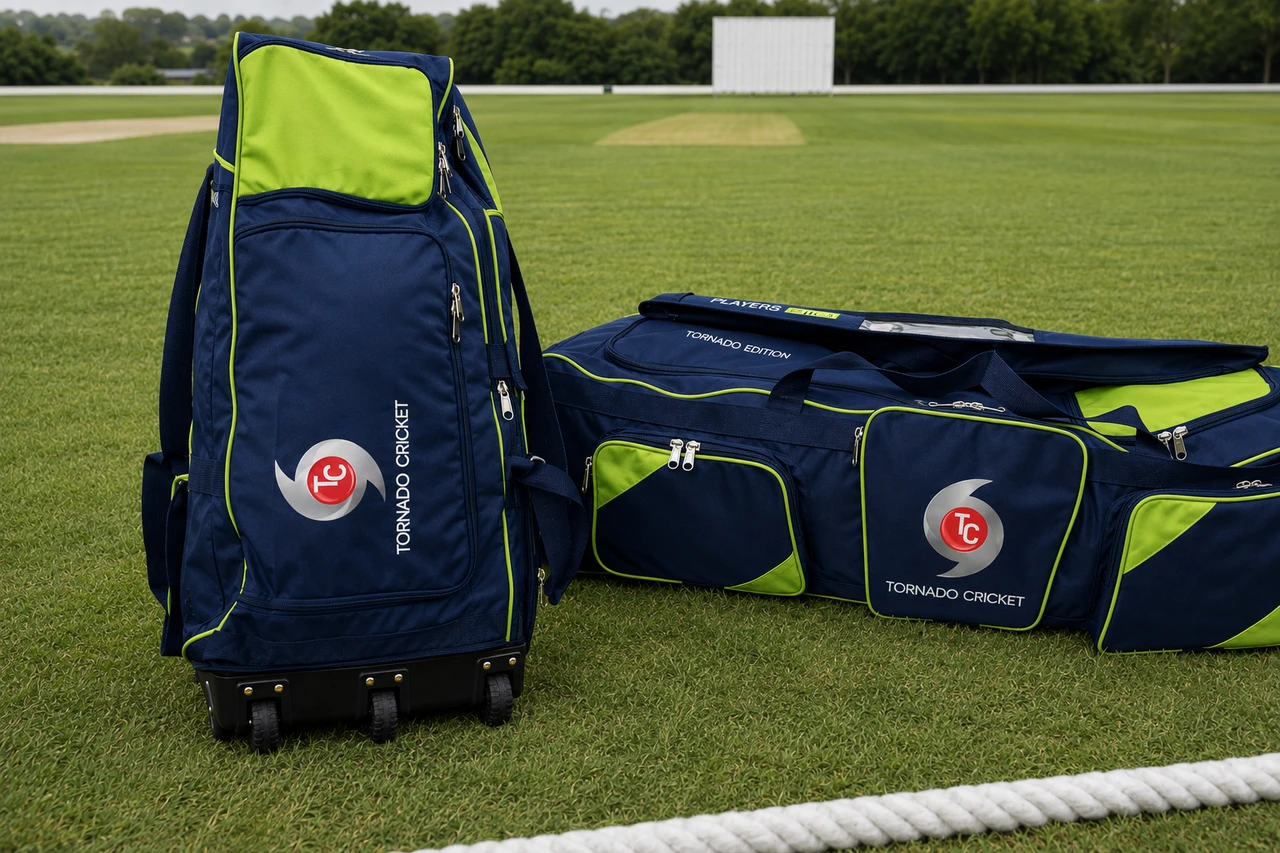 TC Signature Edition Wheelie Kit Bag - Navy Blue & Lime Green