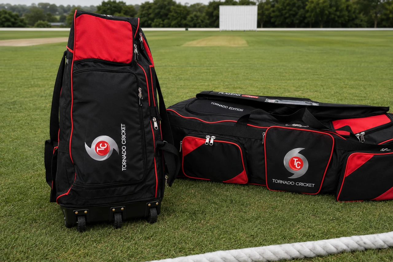 TC Signature Edition Wheelie Kit Bag - Navy Blue & Red