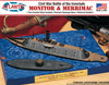 Civil War Battle of the Ironclads (March 9, 1862) - Monitor & Merrimack Diorama Set