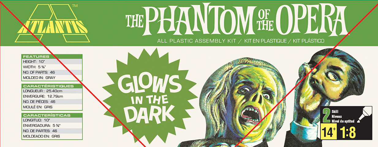 Phantom of the Opera Glow in the Dark Edition 1/8 Plastic Model Kit