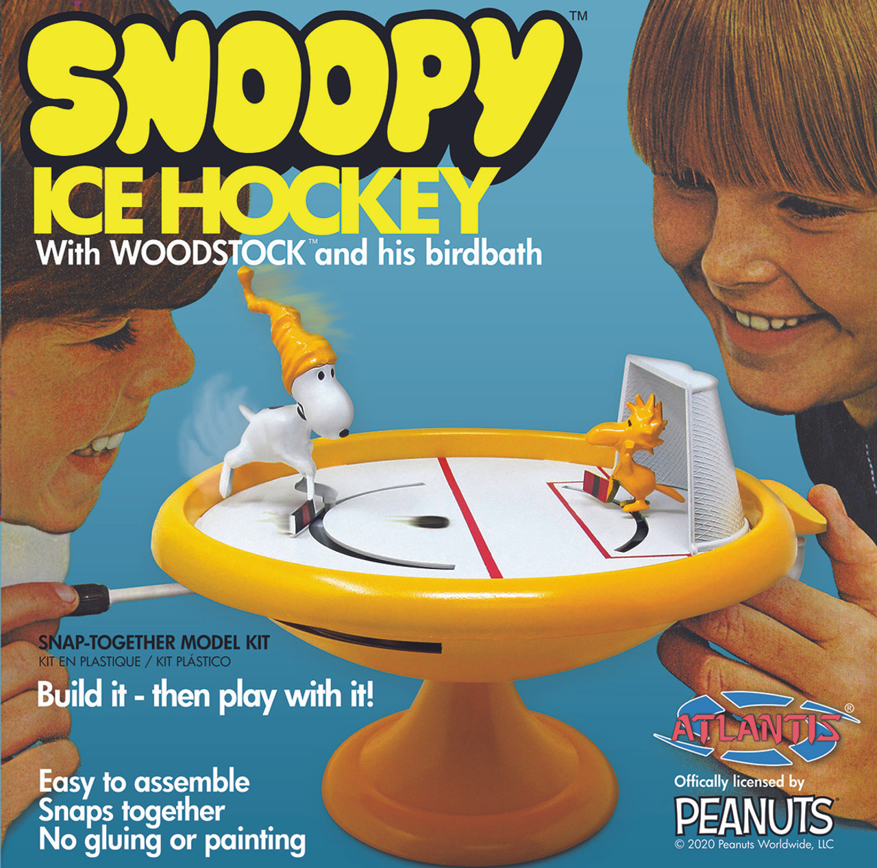 Atlantis Peanuts Snoopy and Woodstock Bird Bath Ice Hockey Game for Ages 10  & Up Made in The USA