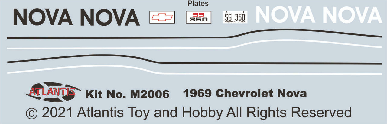 1969 Chevy Nova SS Model Kit 1/32 Scale Atlantis