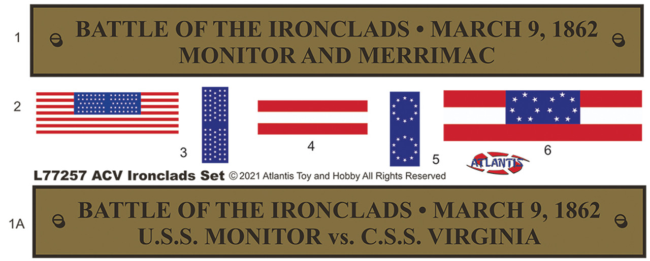 Monitor and Merrimac/Virginia Plastic Model kit Set