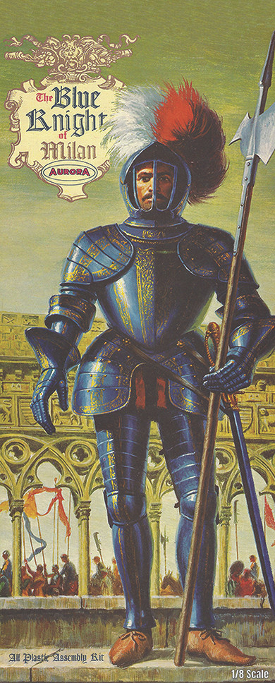 Blue Knight of Milan 1/8 Scale Atlantis Aurora Plastic Model Kit