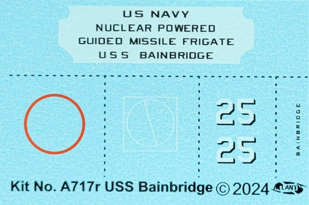極美！USS Queen Emeraldas G-1/ペイント＆スコードロン36 1:600 USS Bainbridge (CGN-25) Nuclear Powered Guided Missile