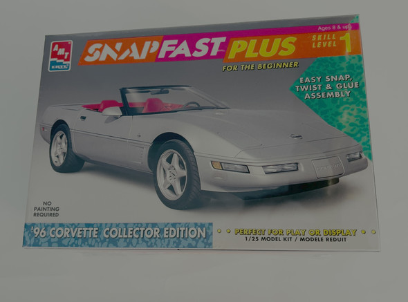 SNAP FAST PLUS 1996 Corvette 1/25 OPEN BOX AMT