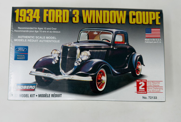 1934 FORD 3 WINDOW COUPE, 1/32, SEALED BOX, LINDBERG