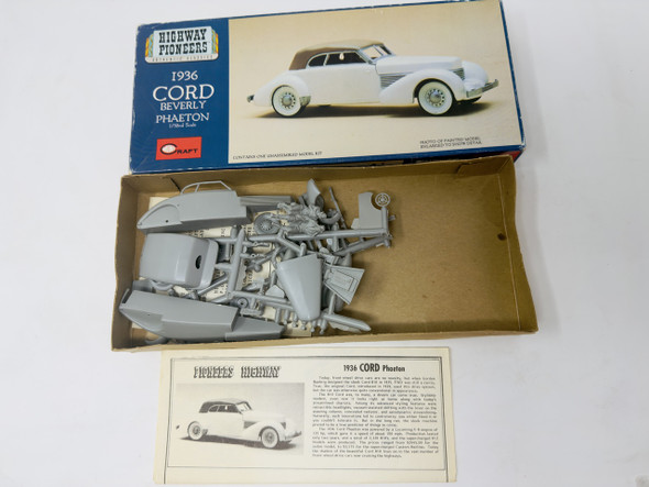 1936 CORD BEVERLY PHAETON, 1/32, OPEN BOX, MINI CRAFT