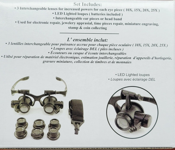 LED Lighted Multi-Powered Magnifying Eyewear