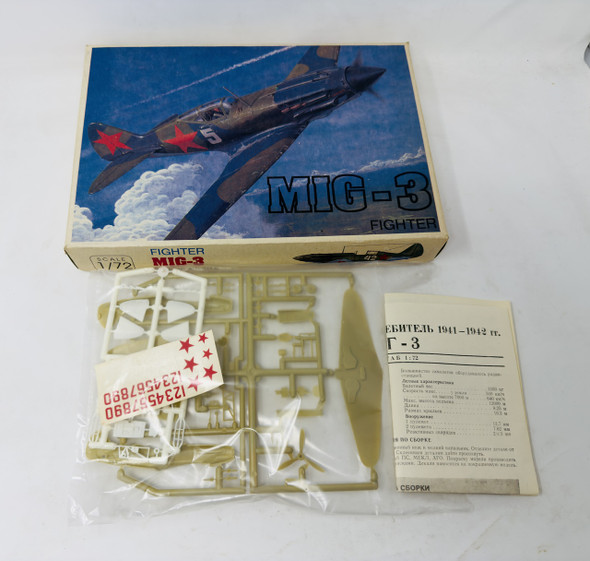 MIG-3 Fighter 1/72, OPEN BOX, Plastic Air Kits