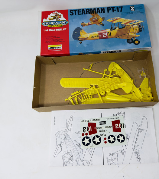 STEARMAN PT-17, 1/48, OPEN BOX LINDBERG