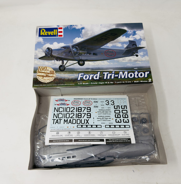 FORD TRI-MOTOR, 1/77, OPEN BOX , REVELL