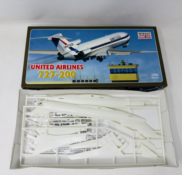 UNITED AIRLINES 727-200, 1/144, OPEN BOX, MINICRAFT