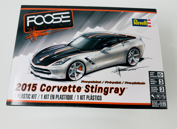 2015 CORVETTE STINGRAY "FOOSE, "  1/25, OPEN BOX, REVELL