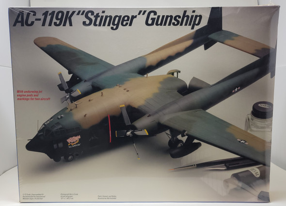 Testors AC-119K Stinger Gunship 1:72 Scale Plastic Aircraft Model Kit Factory Sealed